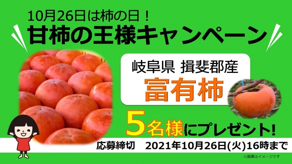 【終了しました】「甘柿の王様キャンペーン」を実施します！